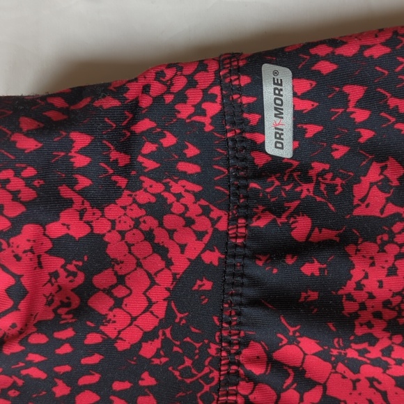 Danskin Now Fitted Snakeprint Dri-More Athletic Yoga Capri Pants M Red Black - Picture 6 of 16